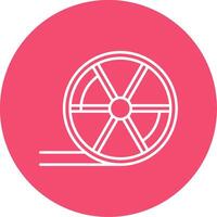 Wheel Line Circle color Icon vector