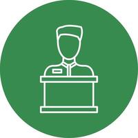 Reception Line Circle color Icon vector