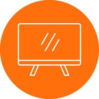 Television Line Circle color Icon vector