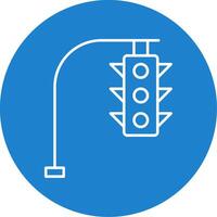 Traffic Lights Line Circle color Icon vector