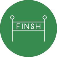 Finish Line Line Circle color Icon vector