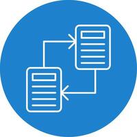 File Sharing Line Circle color Icon vector