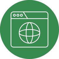 Website Line Circle color Icon vector