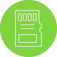 Sd Card Line Circle color Icon vector