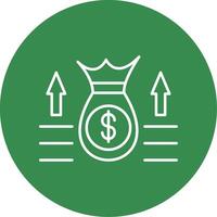 Budget Line Circle color Icon vector