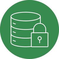 Encrypt Line Circle color Icon vector
