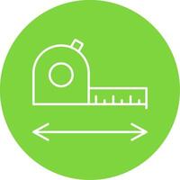 Measurement Line Circle color Icon vector
