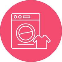 Laundry Line Circle color Icon vector