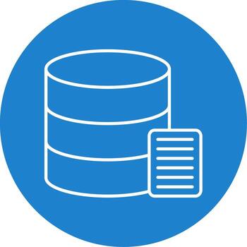 Data Line Circle color Icon vector