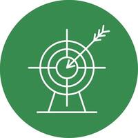 Archery Line Circle color Icon vector