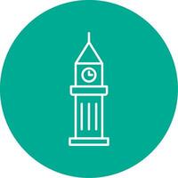 Tower Line Circle color Icon vector