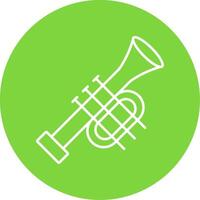 Trumpet Line Circle color Icon vector