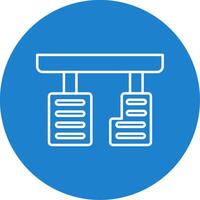 Pedals Line Circle color Icon vector