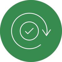 Update Line Circle color Icon vector