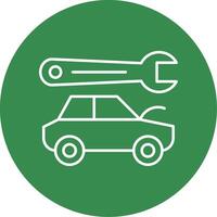 Body Repair Line Circle color Icon vector