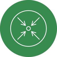 Minimize Line Circle color Icon vector