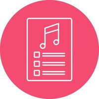 PlayList Line Circle color Icon vector