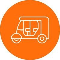 Rickshaw Line Circle color Icon vector