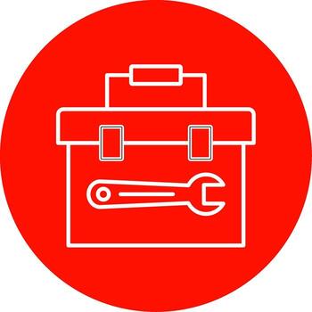 Toolbox Line Circle color Icon vector