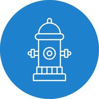 Fire Hydrant Line Circle color Icon vector