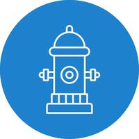 Fire Hydrant Line Circle color Icon vector