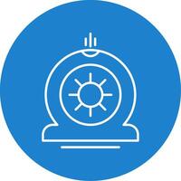 Flat Tire Line Circle color Icon vector