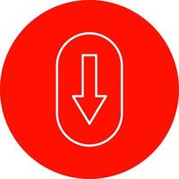 Scroll Down Line Circle color Icon vector
