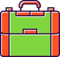 Briefcase Filled Icon vector