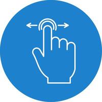 Swipe Line Circle color Icon vector