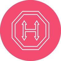 Junction Line Circle color Icon vector