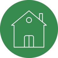 Residence Line Circle color Icon vector
