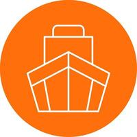 Cargo Line Circle color Icon vector