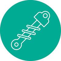 Shock Absorber Line Circle color Icon vector