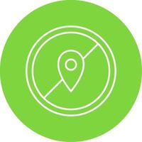 Avoid Line Circle color Icon vector
