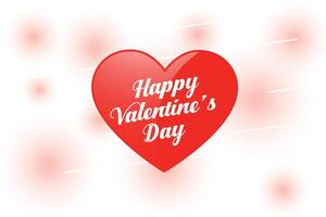 happy valentines day heart with blurred background vector