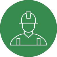 Engineer Line Circle color Icon vector