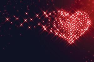hearts made with sparkles for valentines day design vector