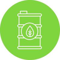 Eco Barrel Line Circle color Icon vector