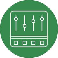 Control Panel Line Circle color Icon vector