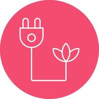 Eco Plug Line Circle color Icon vector