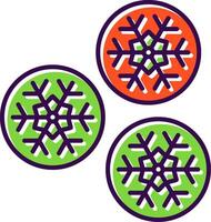 Snowball Filled Icon vector