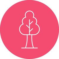 Tree Line Circle color Icon vector