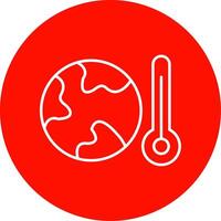 Global Warming Line Circle color Icon vector