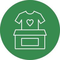 Clothes Donation Line Circle color Icon vector