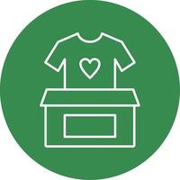 Clothes Donation Line Circle color Icon vector