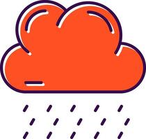 Rainy Filled Icon vector