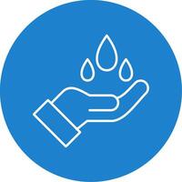 Save Water Line Circle color Icon vector