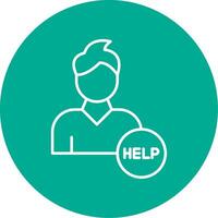 Help Line Circle color Icon vector