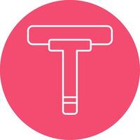 Squeegee Line Circle color Icon vector