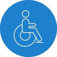 Disabled Line Circle color Icon vector